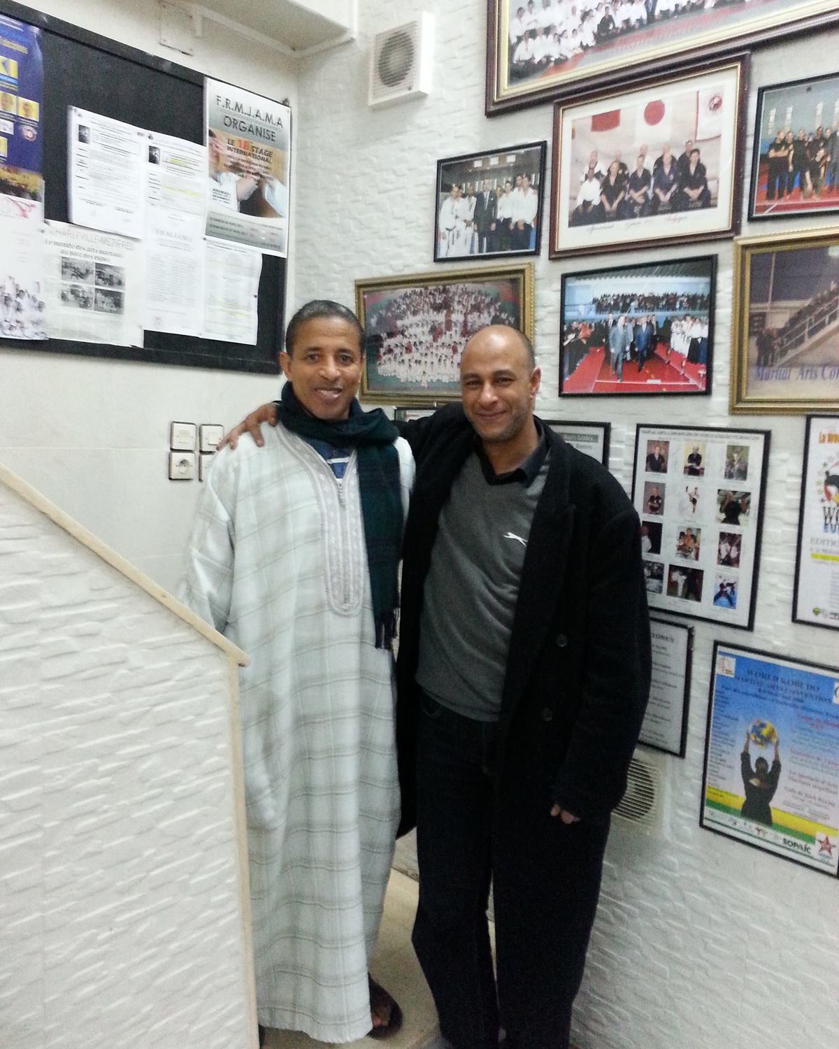 Aziz Meknassi and his teacher Shihan Bahaddou Abderrahman