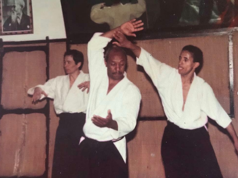 Sensei Bahaddou Abderrahman, M'barek Alaoui watched by Tamura Nobuyoshi